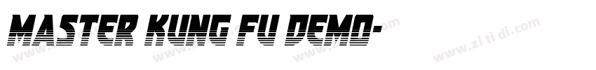 Master Kung Fu DEMO字体转换
